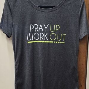 Charcoal Graphic Tee with Motivational Print